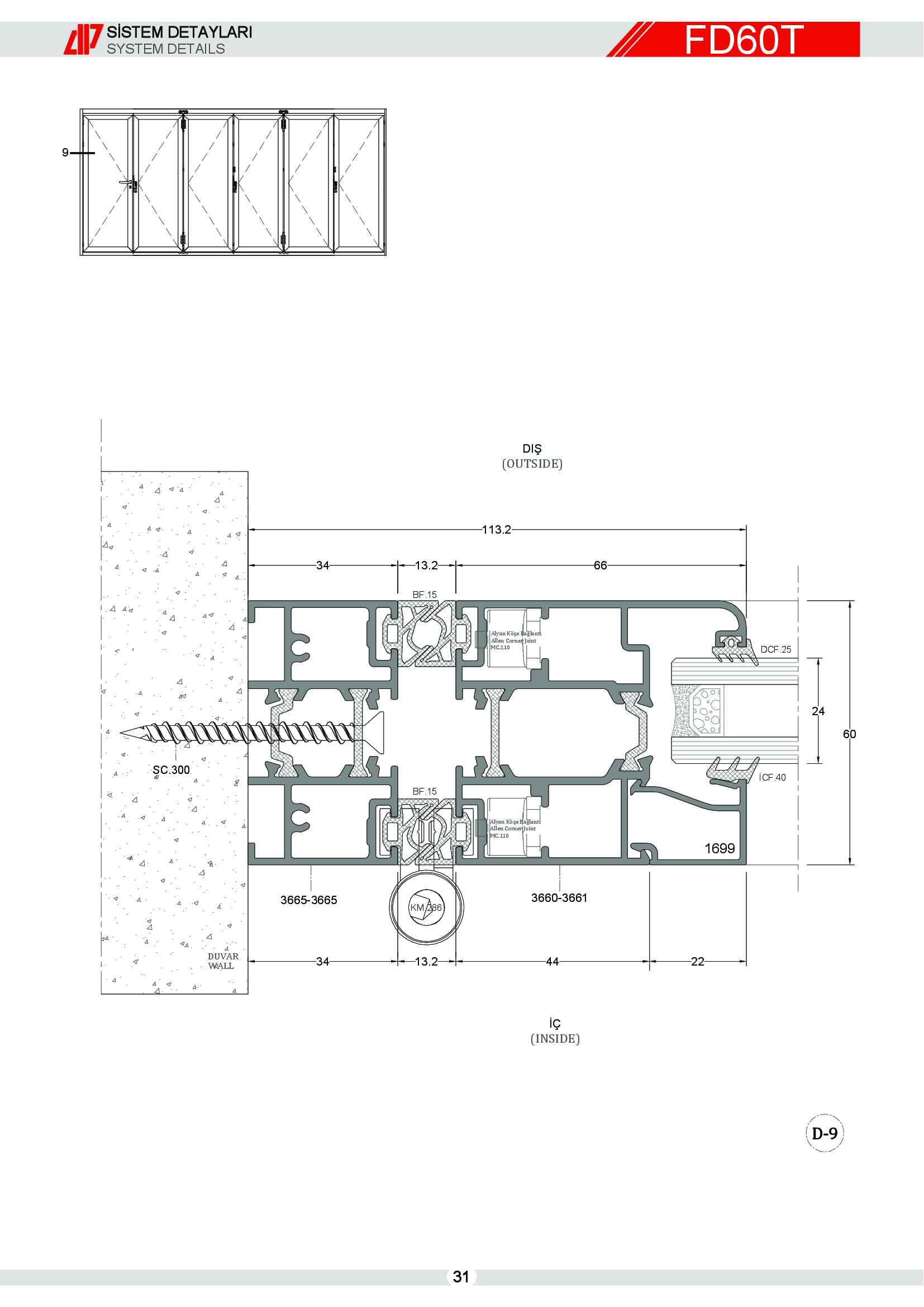 Aluminyum Katlanır Kapı 34
